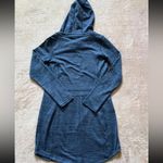 Athleta Techie Sweat Hoodie Sweater Drawstringâ Cowl Hood Blue Sz Small Photo 9