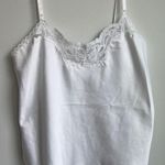 Vanity Fair Cami woman'sWhite Lace Trim Cami Tank Top Adjustable Straps Size 34 Photo 0
