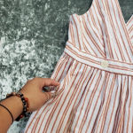 ZARA Striped Wrap Dress TRF Collection Photo 2