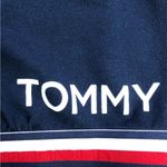 Tommy Hilfiger Women’s Navy Blue Logo Cropped Pullover Sweater Photo 3