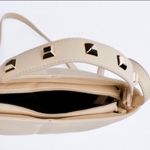 ZARA  ivory off white cream bag with gold stud detail Photo 2
