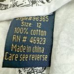 Herman Geist  Toile Print Cropped 100% Cotton Pants Trouser Black White [Size 12] Photo 2