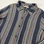 Soft Surroundings Multi Textured Knit Striped Button Up Shirt Long Sleeve Size S Photo 6