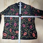 Laura Ashley Black and Pink Floral Blazer Photo 4