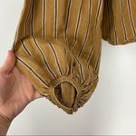 ZARA  Woman Woven Crochet Long Sleeve Striped Top Medium Photo 4