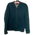Club Monaco  Emerald Green Quilted Bomber Jacket Photo 0