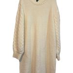 Torrid Mini Sweater Knit Blouson Sleeve Sweater Dress Cream size 2x Photo 1