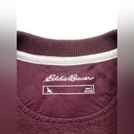 Eddie Bauer Burgundy Henley Pullover Sweatshirt Photo 1