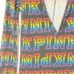 PINK - Victoria's Secret Victorias Secret PINK Rainbow One Piece Pajama Womens Medium Cotton Blend Photo 2