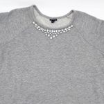 Torrid  Heather Grey Jewel Rhinestone Embellished Crewneck Sweatshirt Size 1X Photo 5