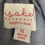 Isabel Maternity Soft Lightweight Chambray Pregnancy Dress On/Off Shoulder XL Blue Photo 7