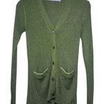 Vera Wang Lavender Label Sparkly Green Cardigan Photo 0