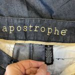 Apostrophe Flat Front Dark Blue Denim Trousers Crop Pants Size 12 Photo 5