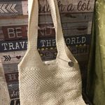 Xhilaration New White “ E “ Beach Tote Handbag Photo 0