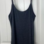 Old Navy EUC women’s dark gray black striped soft loose relaxed oversized tank M Photo 4