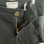 frame denim  Black Le Cutoff Raw Hem Distressed Mid Rise Light Jean Shorts Sz 30 Photo 2