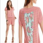 Matilda Jane  Summer Solstice Floral Pink/Gray Short Sleeve Romper Photo 1