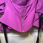 Lulumari  Purple Wired Ruffle Off Shoulder Blouse size S Photo 8