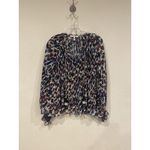 Derek Lam  10 Crosby Helena Blouse Womens 8 Multicolor Long Sleeve Pleated Photo 1