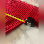 Andrew Marc Marc New York  High Neck Women’s Red Knit Cotton Sweater Size L Photo 6