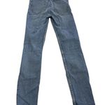 ZARA Jeans Womens 2 Blue Distressed Skinny Stretch Mid Rise Denim Pants Photo 1