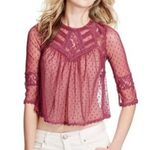 Free People Modern Romance Lace Peplum Top Sz XS Photo 0