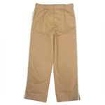 Anthropologie MON RENN embroidered Lisle Pants biscuit size large Photo 8