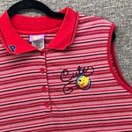 Vintage Cute‎ Winnie The Pooh Womens Polo Shirt Size 22 Nautical Preppy Travel Red Photo 2