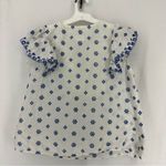 Jennifer Grace Jennifer & Grace Floral Embroidered Cap Sleeve Ruffle Blouse Large White Photo 7