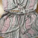 Womens 2Pc KIKIT light Pink Lavender Tank and Shorts Pajama Set Size Large Photo 2
