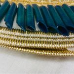 Vintage Egyptian costume outfit Halloween with black wig authentic hand made sm Green Photo 7