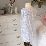 Rachel Ashwell Pastel Blue Linen Floral Top Photo 7