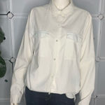 Treasure & Bond  Cream Pear Long Sleeve Button Down Size Medium Slim Photo 0