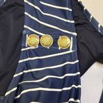 J.Crew Cutout One Shoulder One Piece Swimsuit NEW Navy Blue White Stripe Swim 22 Photo 3