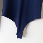 Hill House  The Luna Navy Mockneck Long Sleeve Bodysuit Size Small Photo 4