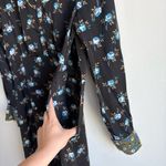 Sandro Paris Black Floral Button-Front Satin Dress- Size 38 (US 6) 100% Viscose Photo 13