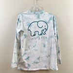 Ivory Ella  Tie-Dyed Blue/White Ling Sleeve T-Shirt Photo 3