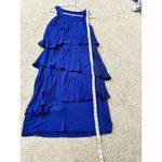 Soft Surroundings Women's Blue Sleeveless Tiered Knee-Length Dress sz Small S Photo 3