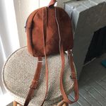 Mini colorful brown embroidered floral backpack Photo 2