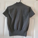 Vintage NorthCrest Mock Neck Short Sleeve Sweater Gray Woman Size L 14/16 Y2K Size L Photo 1