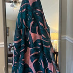 Mumu Mini Dress XS Green Pink Leaf Print Photo 0