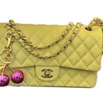 Purple Iridescent and Gold Cherry Bag Charm or Keyring Photo 1