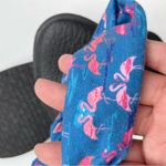 Sanuk  Womens Sandals Blue Pink Flamingo Print Party Yoga Mat Sling Size 10 Photo 5