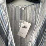 Splendid  Holistay Double Cloth Suprlice Top in Chambray Blue White Stripe XL Photo 3