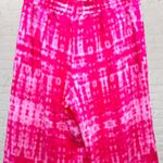 Amanda Uprichard  Pink Silk Tie-Dye Wide Leg Pants | Boho Resort Chic | Size M Photo 7