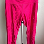 Athleta Elation Shine Tight Leggings Bright Pink Metallic Barbie Cosplay Size L Photo 0