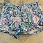 Lilly Pulitzer New Callahan Shorts Bermuda Blue Fishful Thinking, Size 8 Photo 2