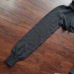 Valentino Black Chic Feminine Turtleneck Crop Merino Wool Sweater Size Small Photo 5