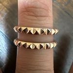 Henri Bendel Deco Split Crystal‎ ring size 7. In Rose Gold Tone Photo 2