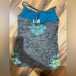 Athleta Camouflage Tankini Top with Yellow and Blue Accents Photo 1